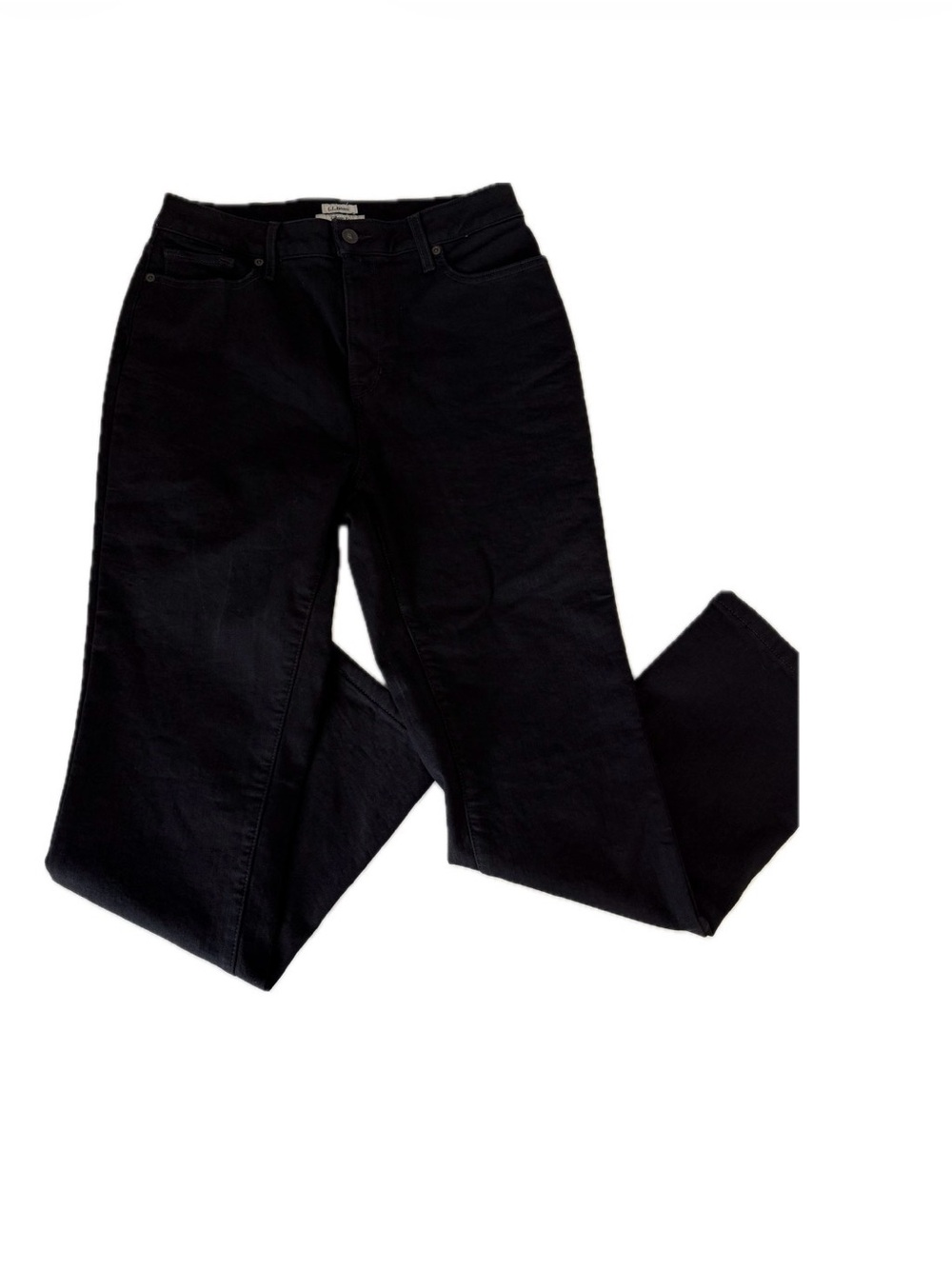L.L. Bean Classic Fit Straight Leg Black Jeans Denim New Normcore Women’s 10R
